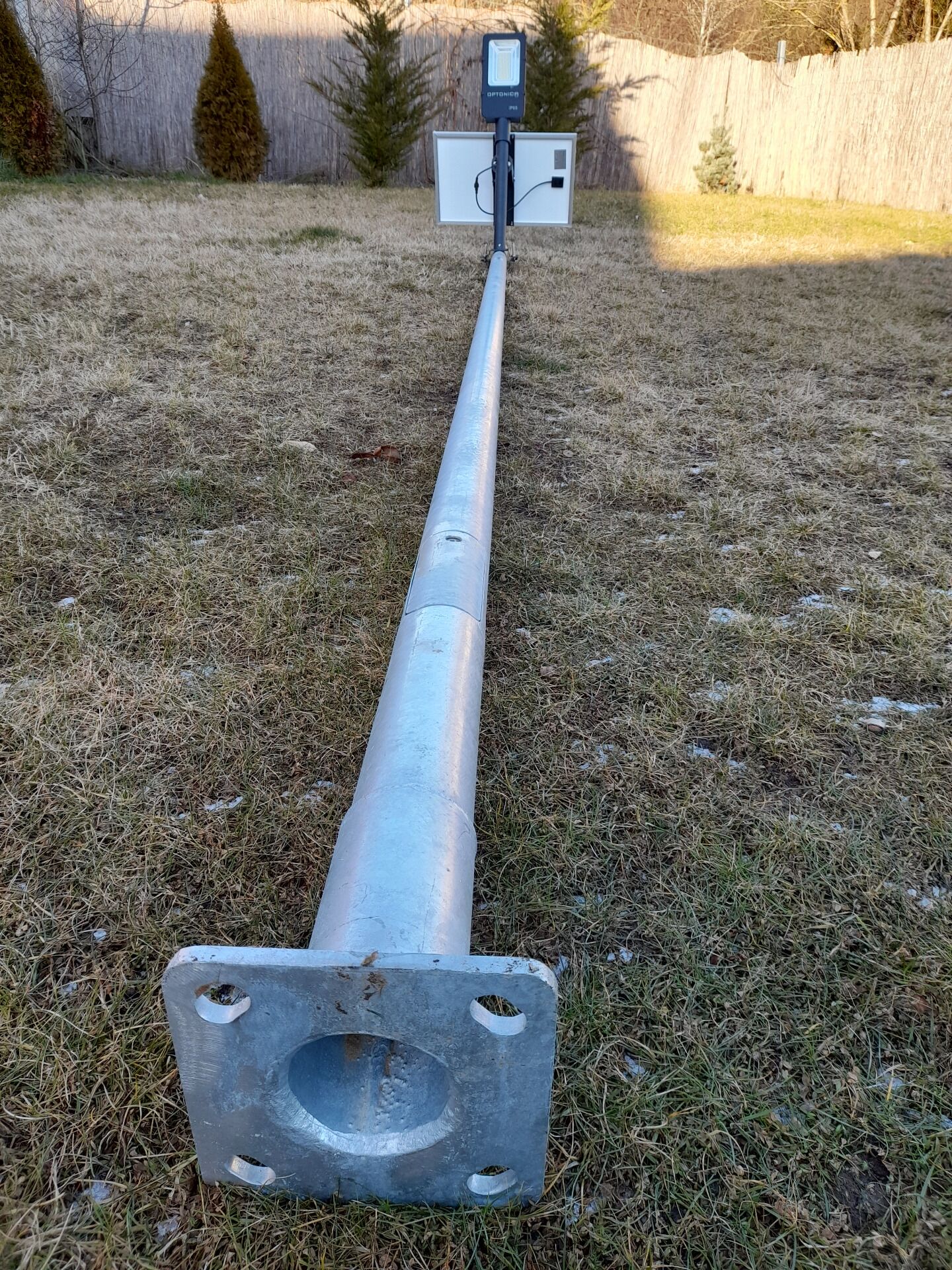 Horganyzott acél lámpaoszlop 4 méter+ 35W napelemes LED utcai világítás+ alapvsalat szett - Image 3