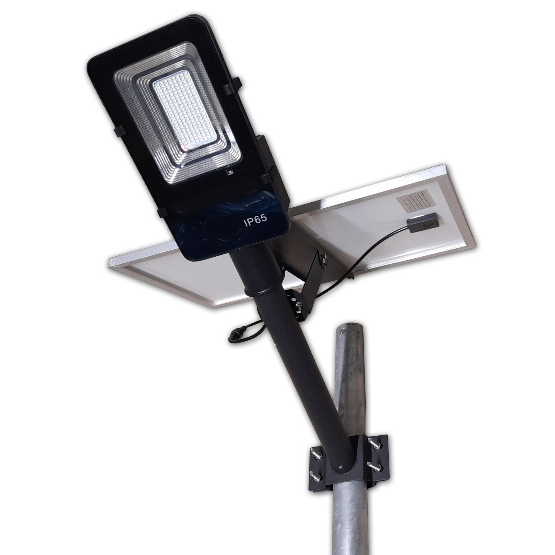 Horganyzott acél lámpaoszlop 4 méter+ 35W napelemes LED utcai világítás+ alapvsalat szett